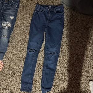 Old Navy Women's Straight Leg Jeans - Dark Blue